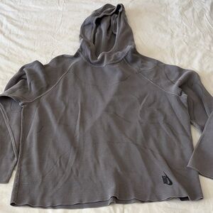 Nike Gray Hoodie Athletic Sweater 100% Cotton, Made in Italy